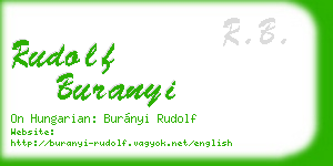rudolf buranyi business card